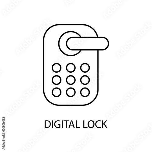 digital lock icons  symbol vector elements for infographic web