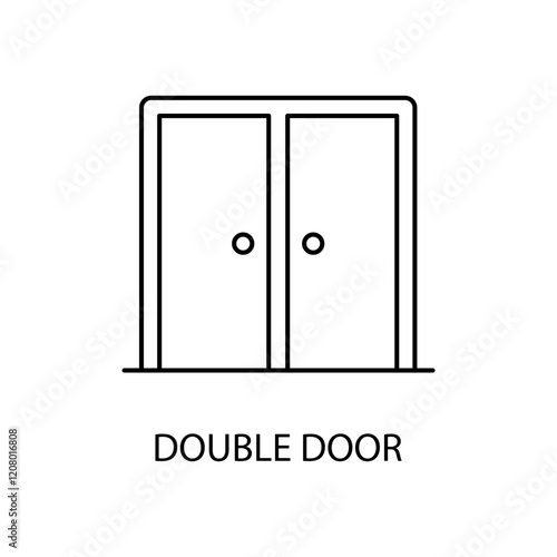 double door icons  symbol vector elements for infographic web
