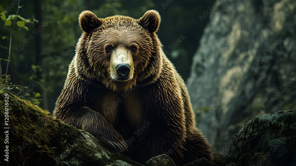 Fototapeta premium Bear against the background of nature