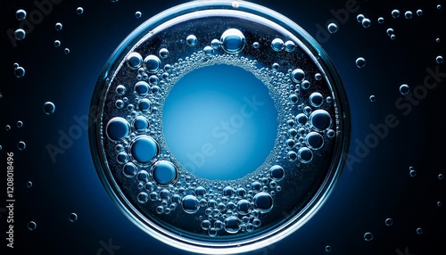 Wallpaper Mural water drops on a blue background Torontodigital.ca