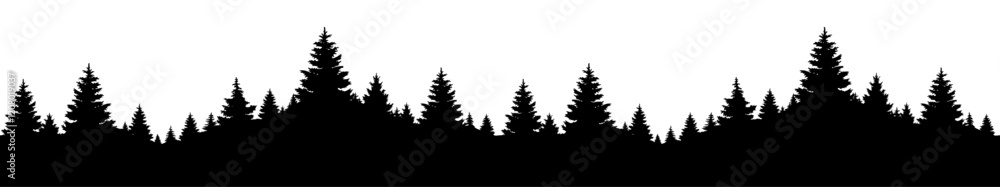 FRISE DE SILHOUETTES DE SAPINS