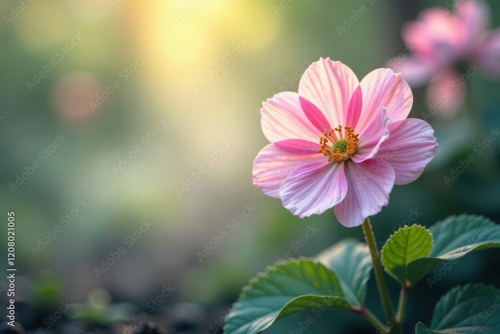 Soft misty bloom in wispy tendrils rises from the earth, serene, ethereal Soft misty bloom in wispy tendrils rises from the earth, serene, ethereal