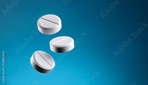 white pills on black background
