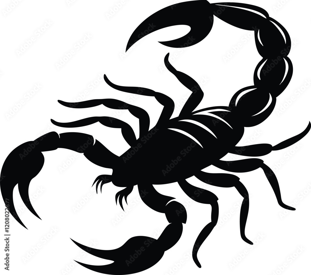 Scorpion silhouette,Scorpion black vector icon Scorpion silhouette,Scorpion black vector icon