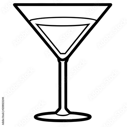 Martini Outline Illustration