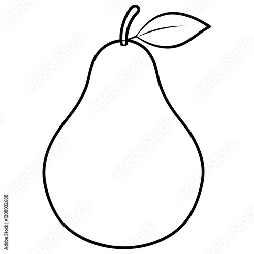 Line Art Pear Illustration