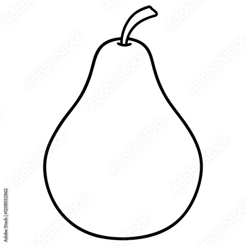 Line Art Pear Illustration