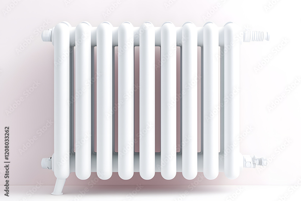 White modern radiator convector heating isolated on white background White modern radiator convector heating isolated on white background