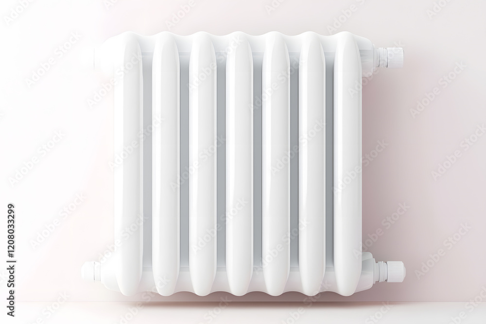 White modern radiator convector heating isolated on white background White modern radiator convector heating isolated on white background
