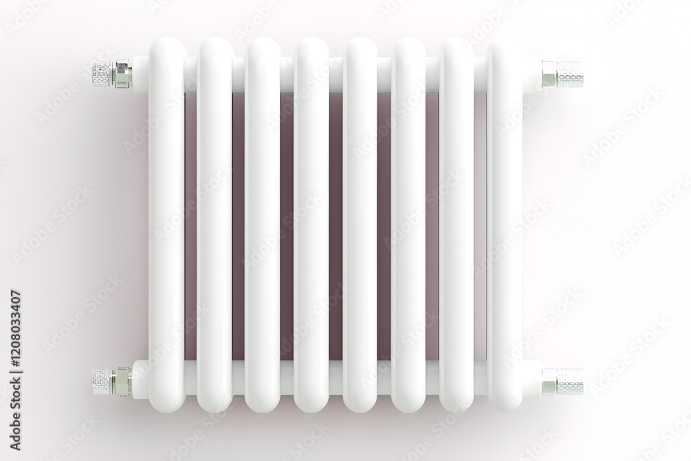 White modern radiator convector heating isolated on white background White modern radiator convector heating isolated on white background
