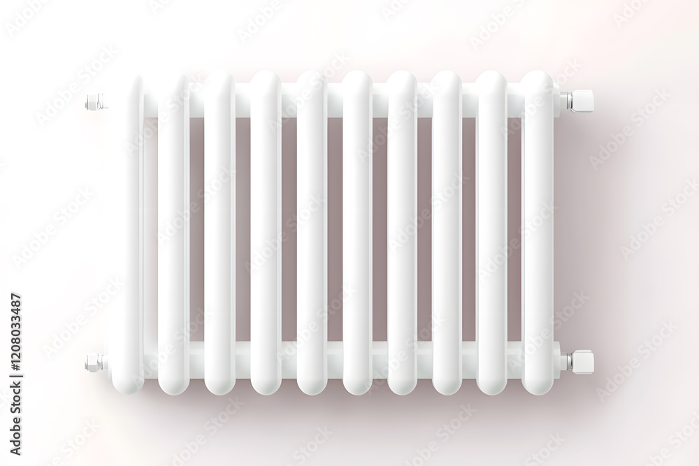 White modern radiator convector heating isolated on white background White modern radiator convector heating isolated on white background
