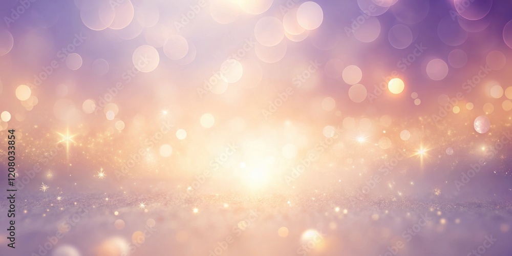 Shimmering Golden and Purple Festive Background with Sparkling Glitter and Bokeh Lights Shimmering Golden and Purple Festive Background with Sparkling Glitter and Bokeh Lights