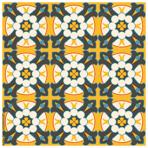 Geometric ethnic oriental seamless pattern traditional design for background, carpet, wallpaper, clothing, wrapping, batik, fabric, vector illustration, and embroidery style.