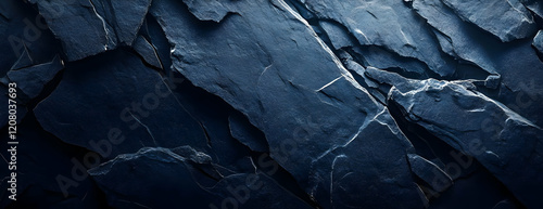 Wallpaper Mural Dark blue slate texture, rough surface, background, design Torontodigital.ca