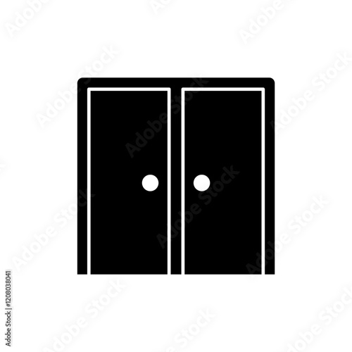 double door icons  symbol vector elements for infographic web