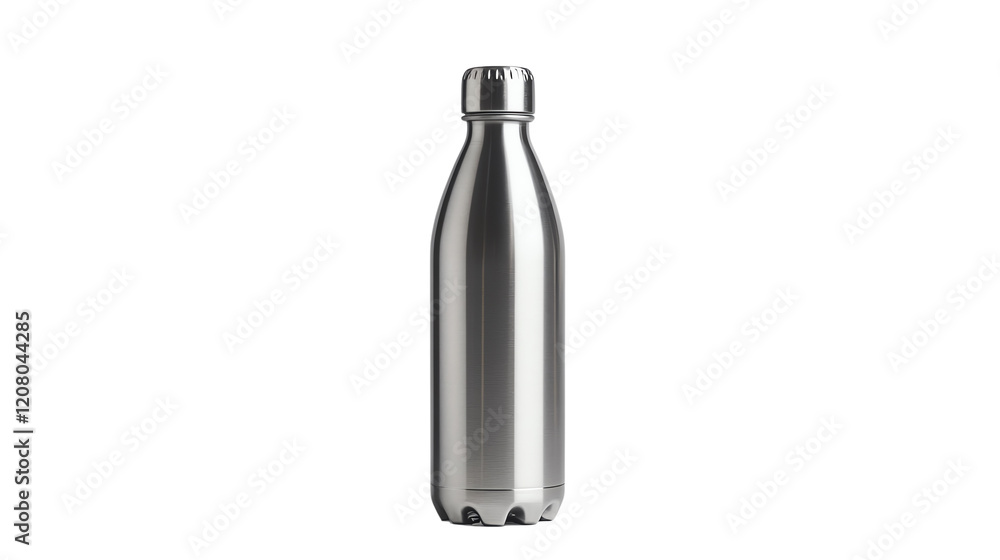 Stylish stainless steel water bottle. isolated on transparent background. Stylish stainless steel water bottle. isolated on transparent background.