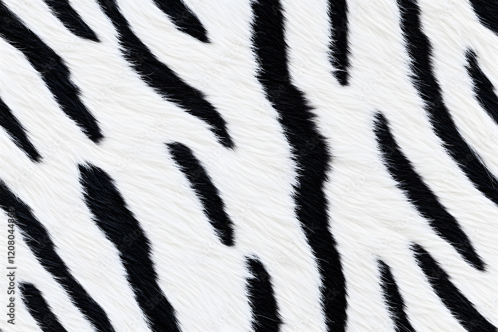 Realistic fur zebra seamless pattern, black and white texture Realistic fur zebra seamless pattern, black and white texture