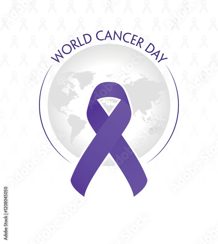 world cancer day vector with background