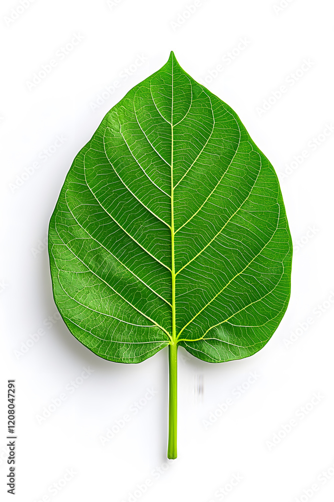 Obraz premium Green leaf isolated on white background