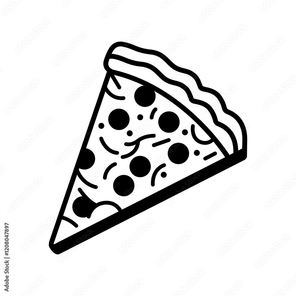 lineart slice of pizza with many toppings on top.a looks delicious
lineart slice of pizza with many toppings on top.a looks delicious
