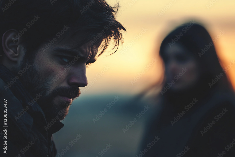 Generative AI Image of Family Couple in Conflict Highlighting Emotional Tension and Family Issues Generative AI Image of Family Couple in Conflict Highlighting Emotional Tension and Family Issues