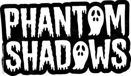 Phantom Shadows Halloween Sticker.