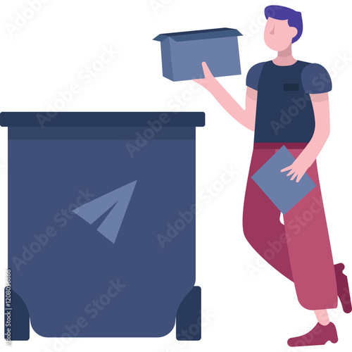 Trash recycle vector paper waste sorting icon