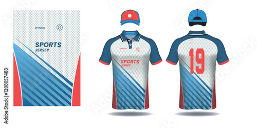 Sports jersey design vector. Soccer jersey template