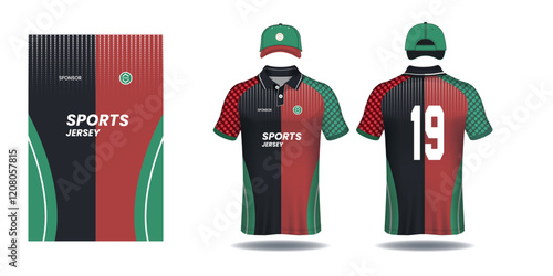 Sports jersey design vector. Soccer jersey template