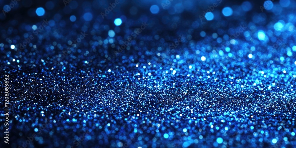 Close-up of Shimmering Blue Glitter Close-up of Shimmering Blue Glitter