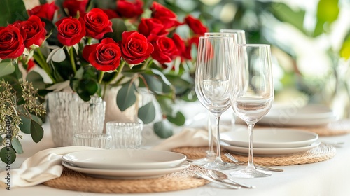 table set for wedding or another dinner