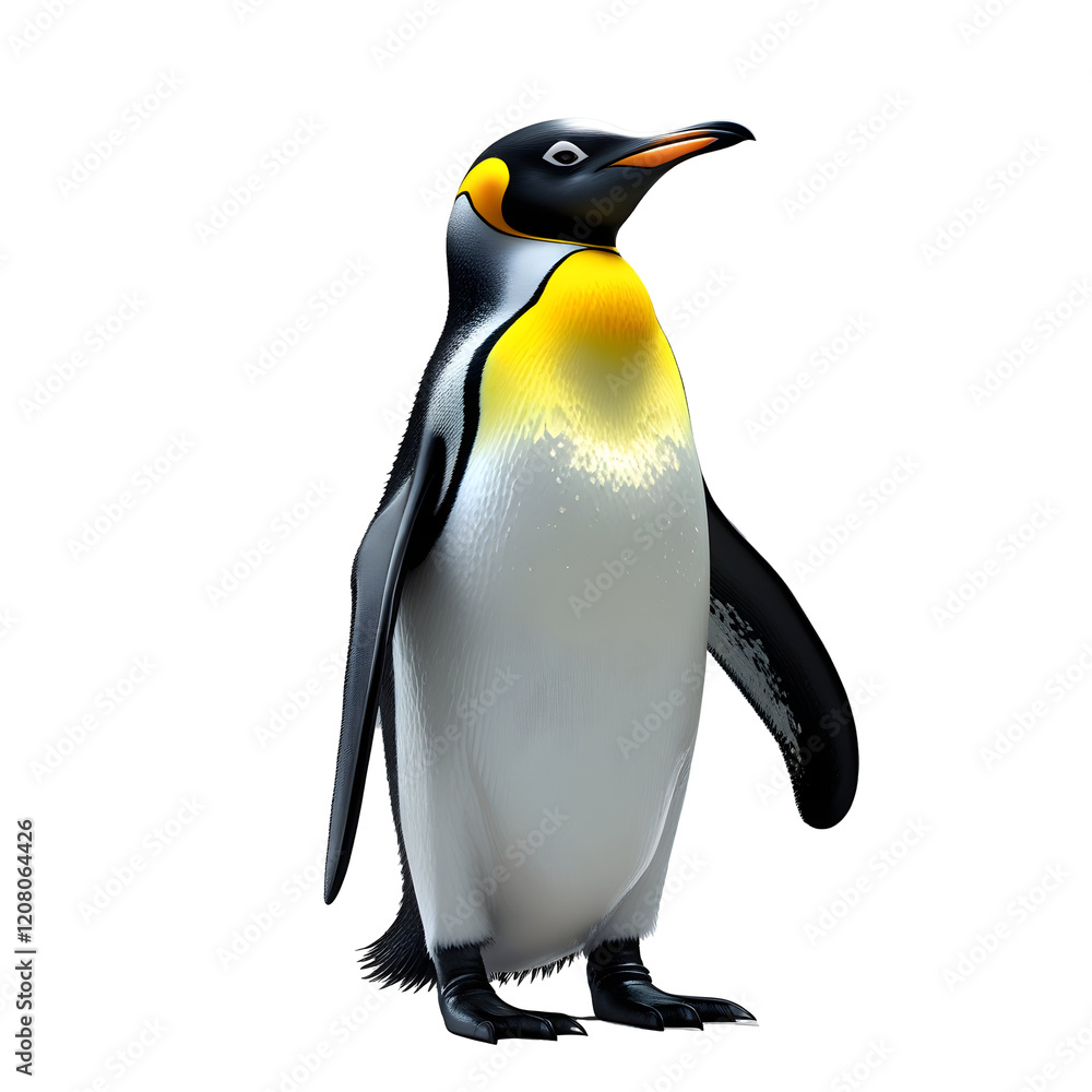 Fototapeta premium King Penguin Isolated on Transparent Background 