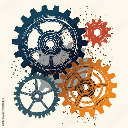 a group of gears