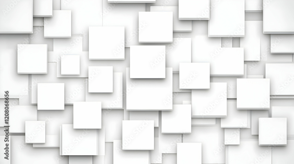Abstract 3D White Square Background Abstract 3D White Square Background