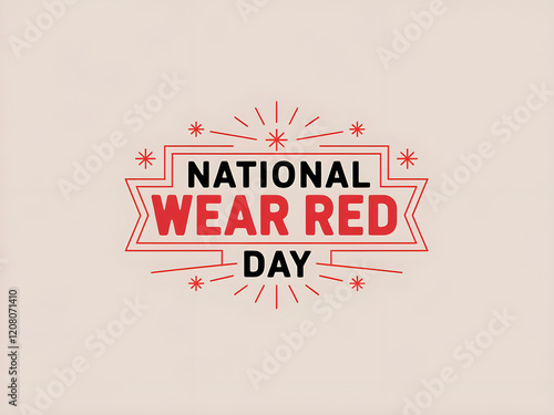 Celebration of National Wear Red Day to Promote Awareness with Stylish Design photo