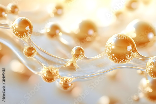 ivory color face serum molecules, a bit of gold photo