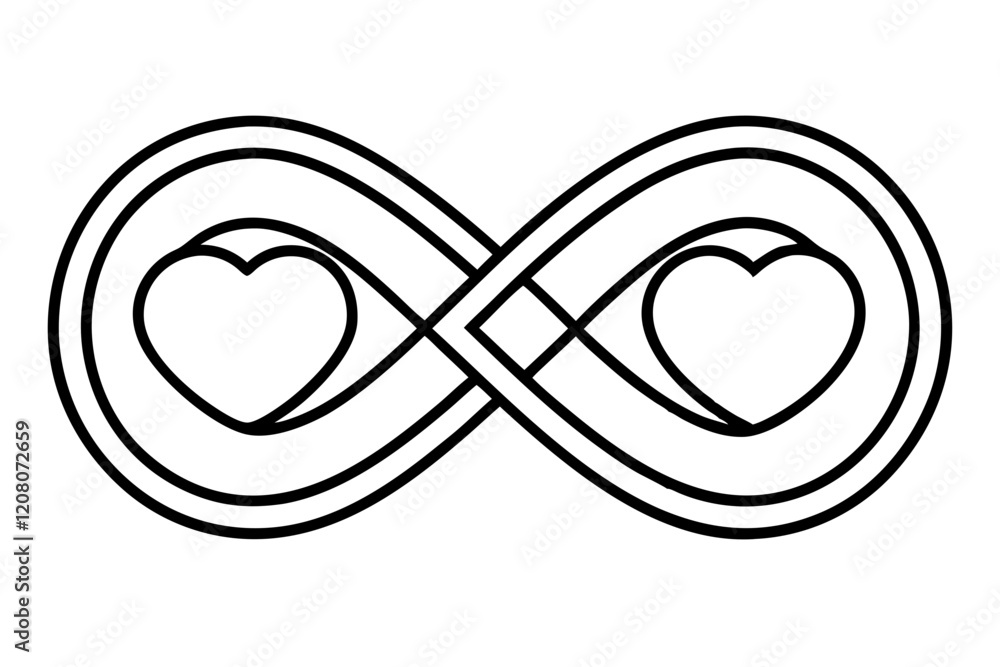 Minimal Infinity & Heart Line Art Minimal Infinity & Heart Line Art