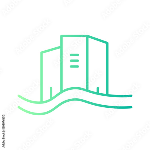 inundation gradient icon