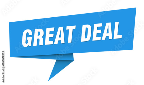 great deal banner. great deal speech bubble, label, sticker, sign template