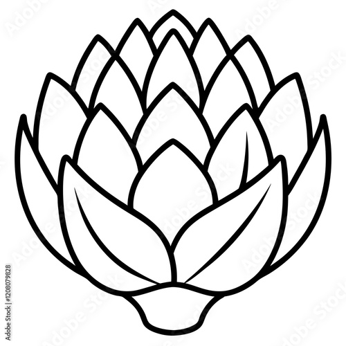 Artichoke Linear Vector Graphic