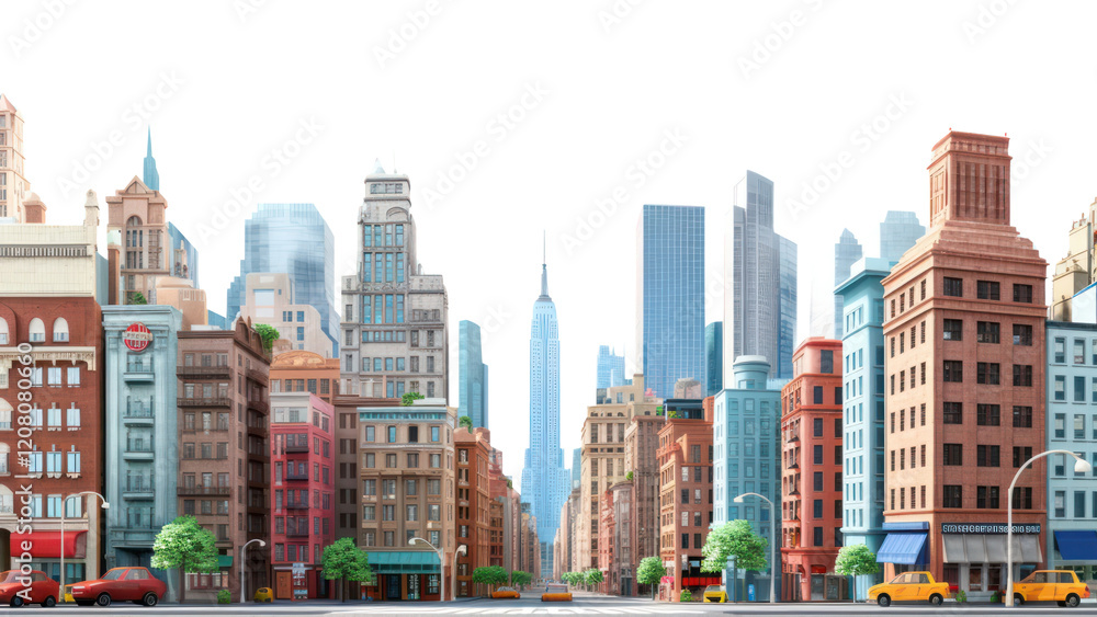 Obraz premium PNG City architecture metropolis cityscape.