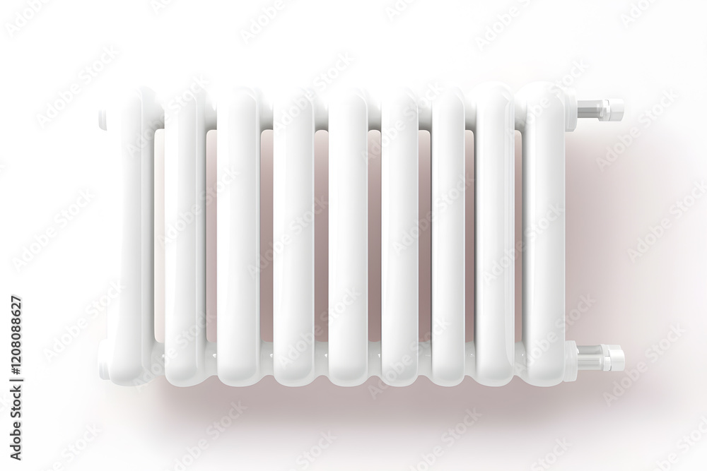 White modern radiator convector heating isolated on white background White modern radiator convector heating isolated on white background