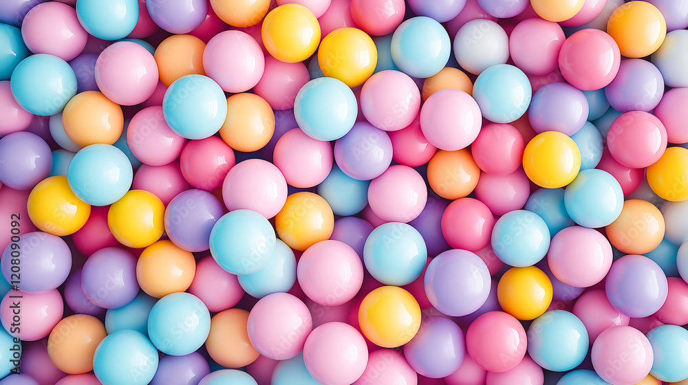 3d rendering of pastel colorful balls background 3d rendering of pastel colorful balls background