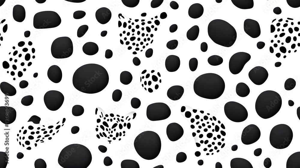 Leopard skin hand drawn seamless pattern Leopard skin hand drawn seamless pattern
