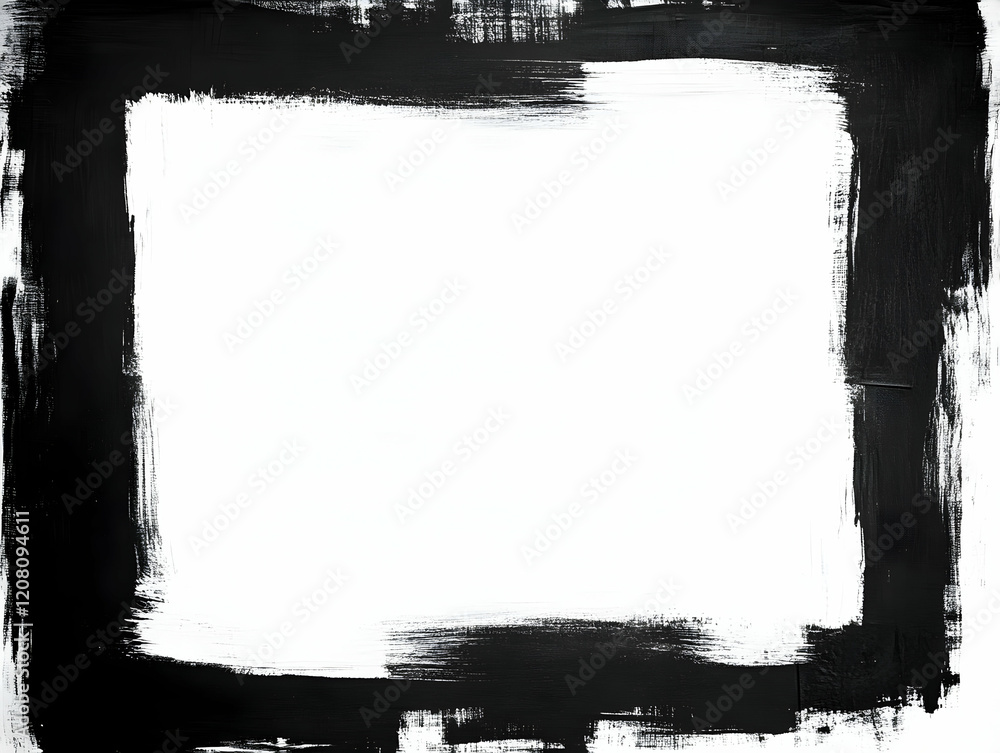 Abstract Black Paint Border Illustration Abstract Black Paint Border Illustration