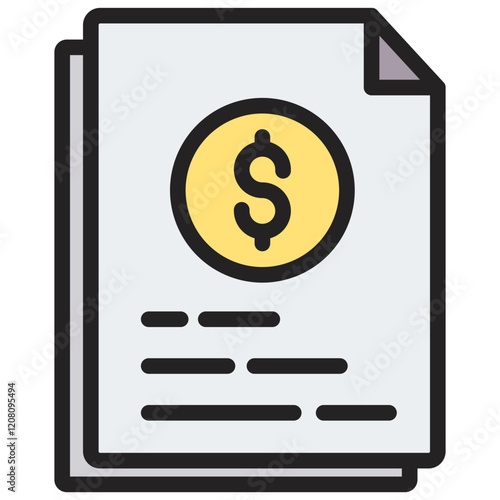 Bill Icon Element For Design