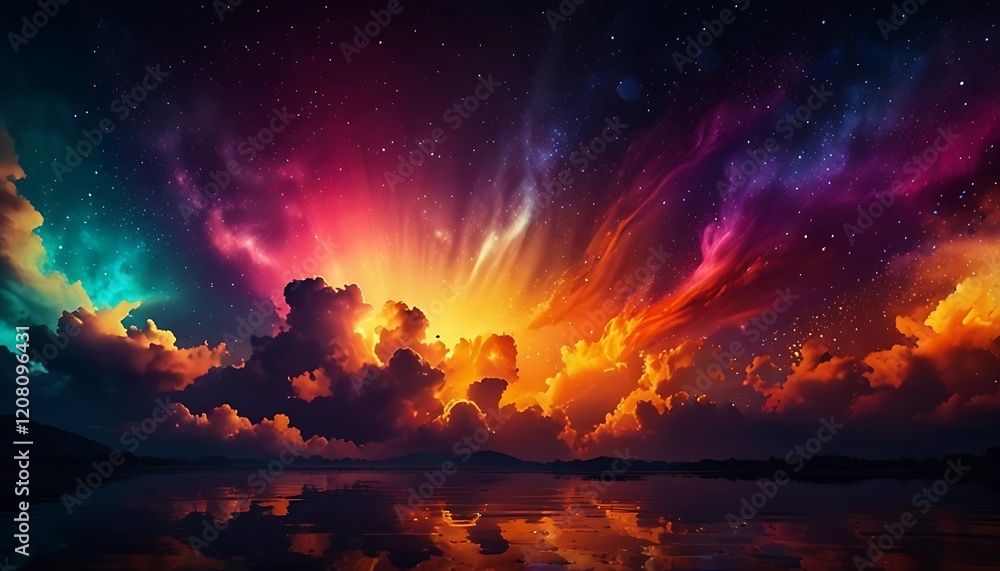 Fototapeta premium A minimalist aurora-themed desktop background featuring soft gradients, perfect for desktops or aesthetic projects. 