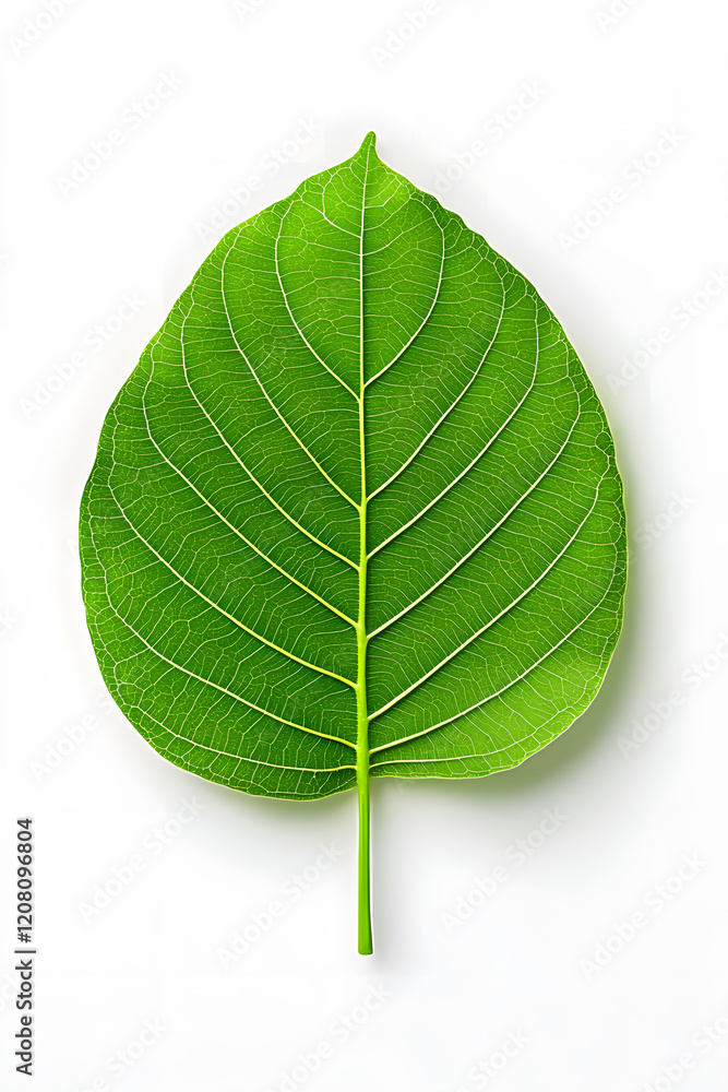 Obraz premium Green leaf isolated on white background