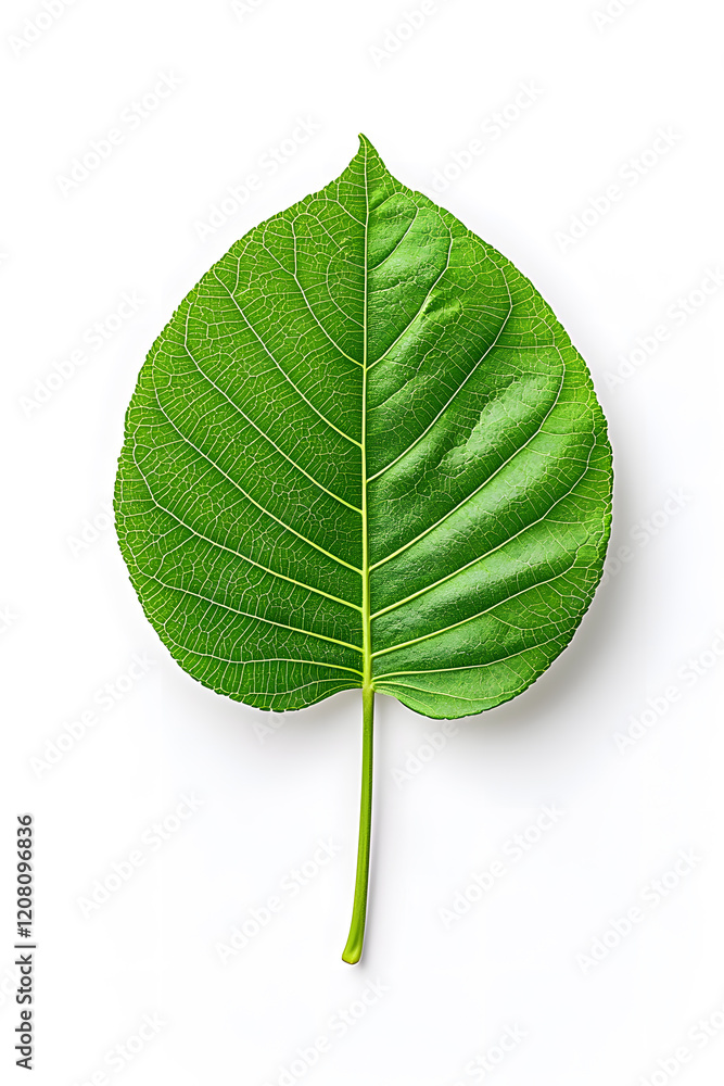 Obraz premium Green leaf isolated on white background