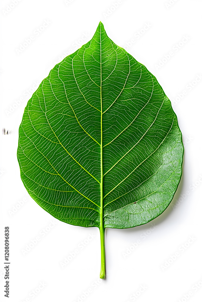 Obraz premium Green leaf isolated on white background